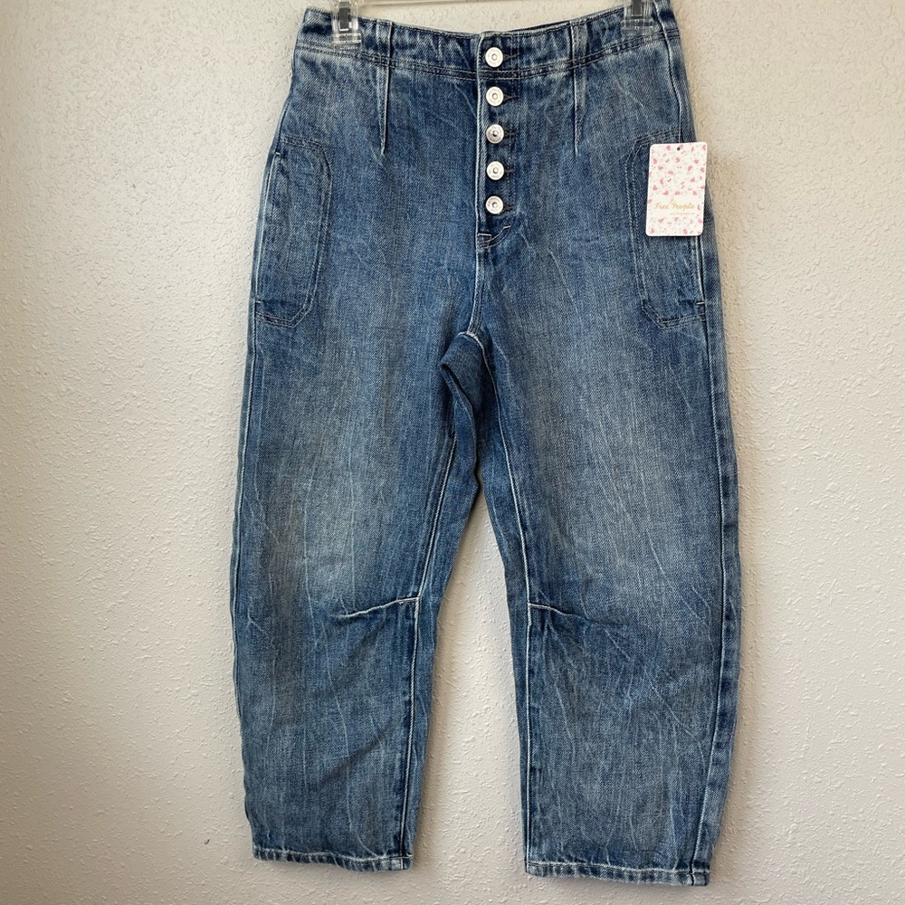 We The Free Spring Garden Denim Cropped Jeans Size 24